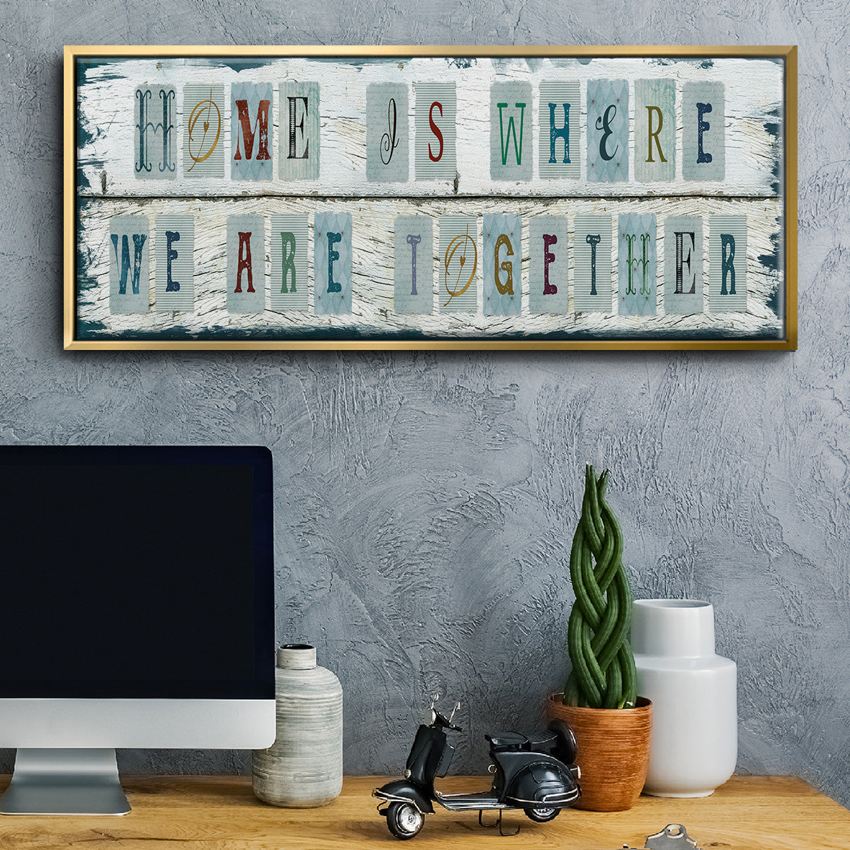 We Are Together - Floater Framed Canvas Print