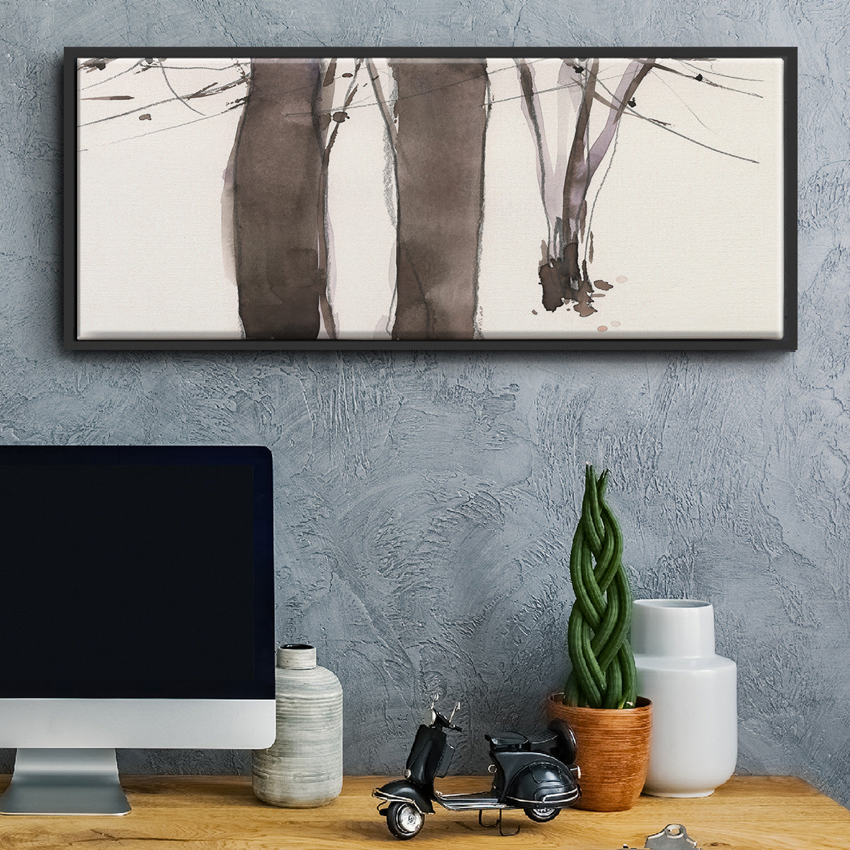 Under the Winter Tree II - Floater Framed Canvas Print