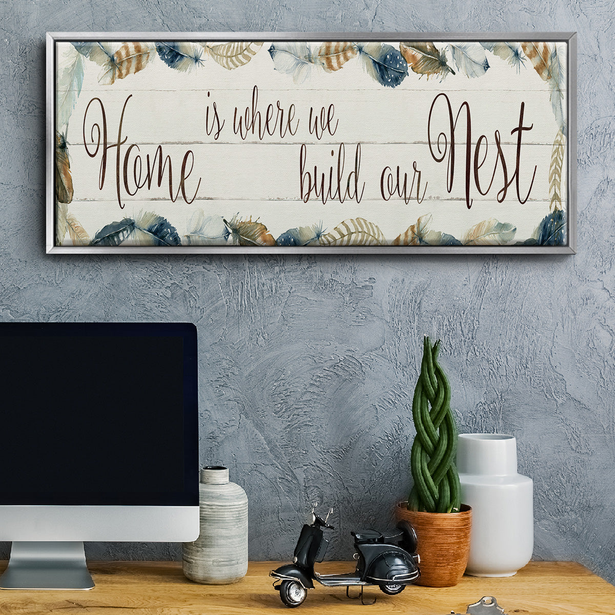 Home Nest - Floater Framed Canvas Print