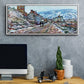 Road to Vétheuil in Winter - Floater Framed Canvas Print