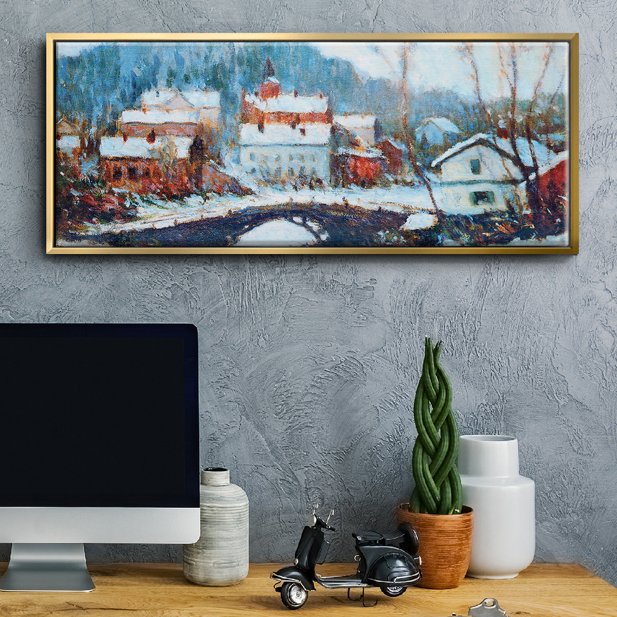 Sandviken, Norway 2, 1895 - Floater Framed Canvas Print