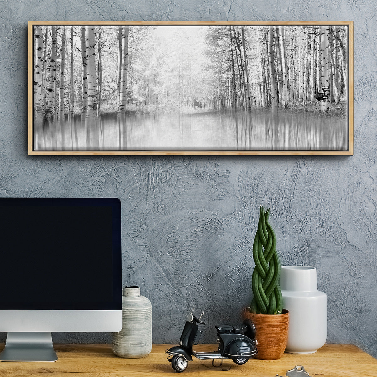 Aspen Reflection - Floater Framed Canvas Print