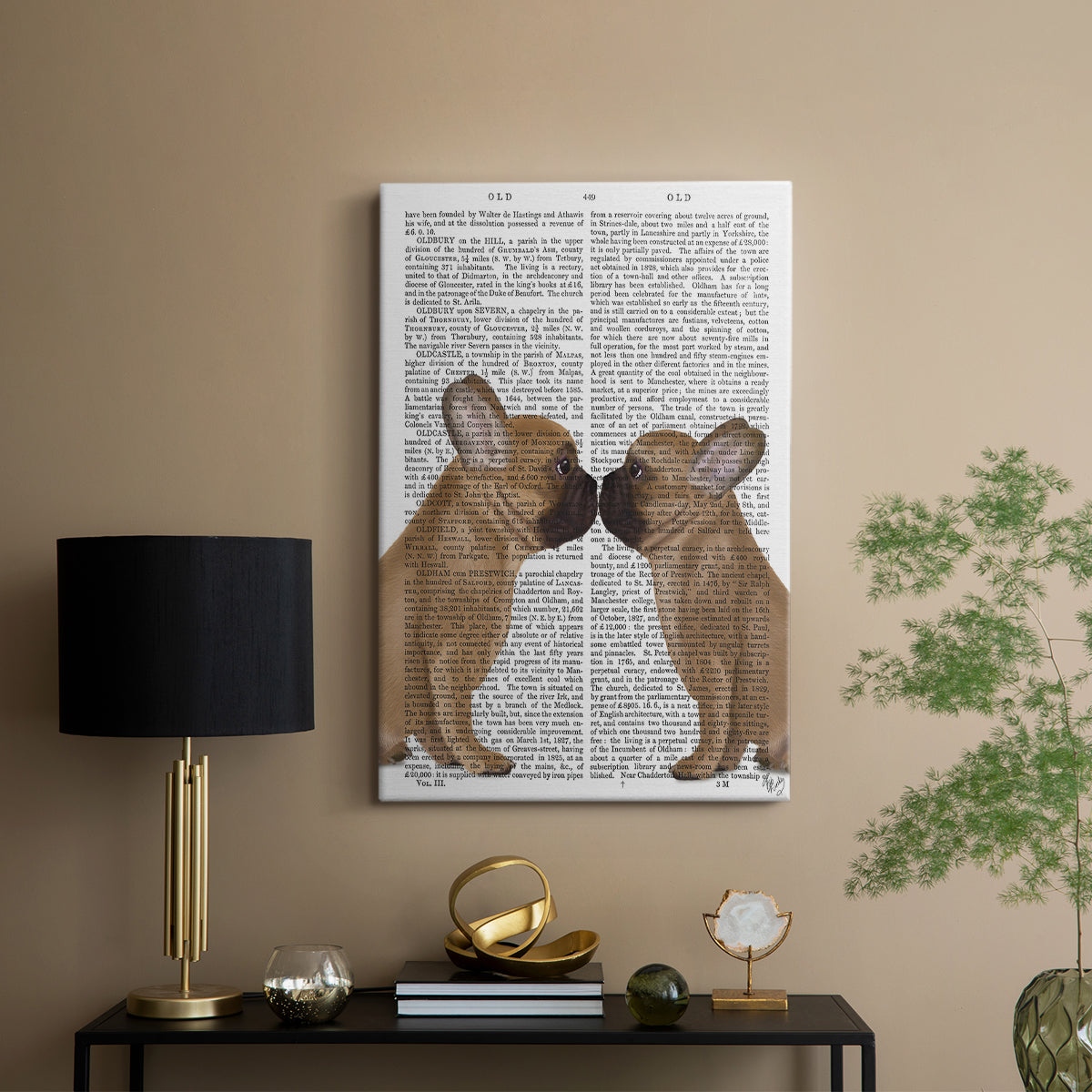 French Kiss Close Up - Canvas Art Print