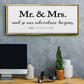 Mr. and Mrs. - Floater Framed Canvas Print