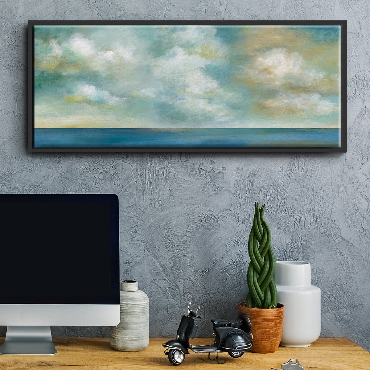 Cloudscape Vista II - Floater Framed Canvas Print