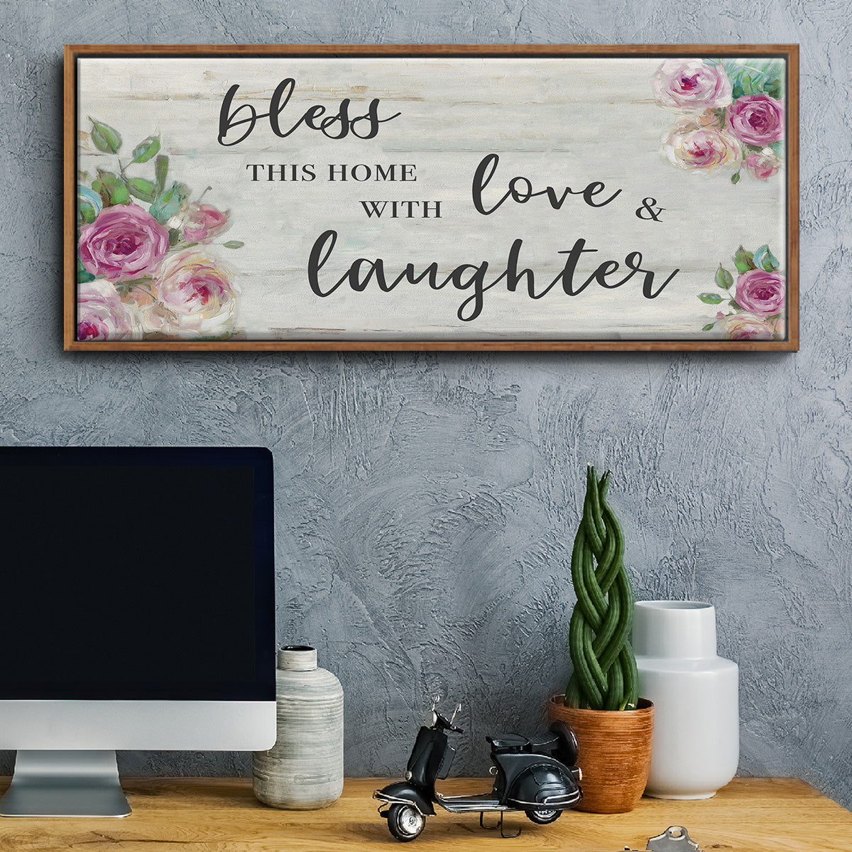 Love and Laughter - Floater Framed Canvas Print