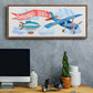 Dream Big Airplane - Floater Framed Canvas Print