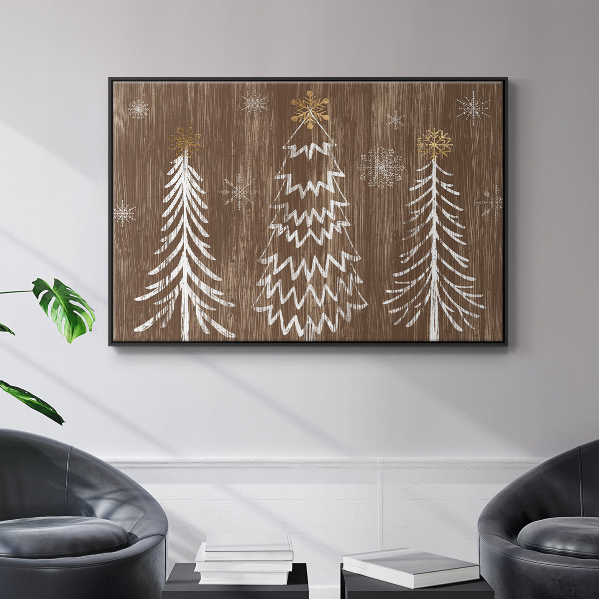 Barnwood Wonderland Collection A - Framed Gallery Wrapped Canvas in Floating Frame