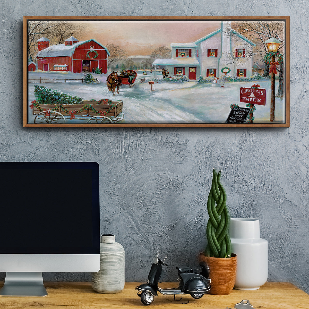 Christmas Tree Farm - Floater Framed Canvas Print