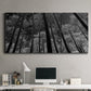 Three-panel canvas wall art featuring riverside houses along canal, displayed above a desk in a home office.