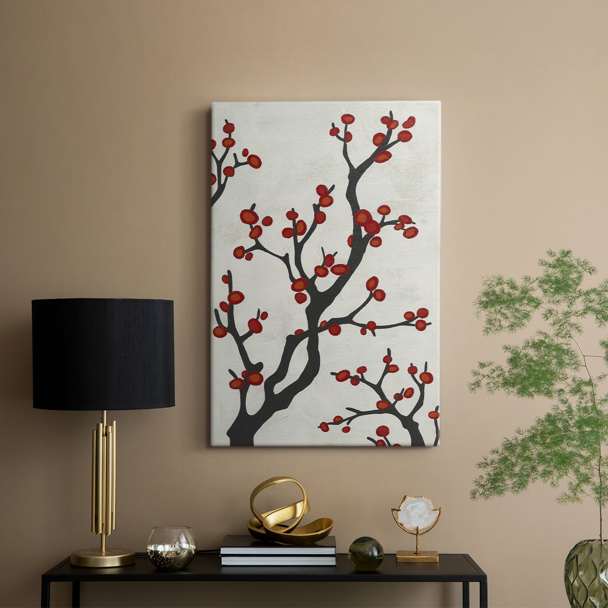 Red Berry Branch I - Canvas Art Print
