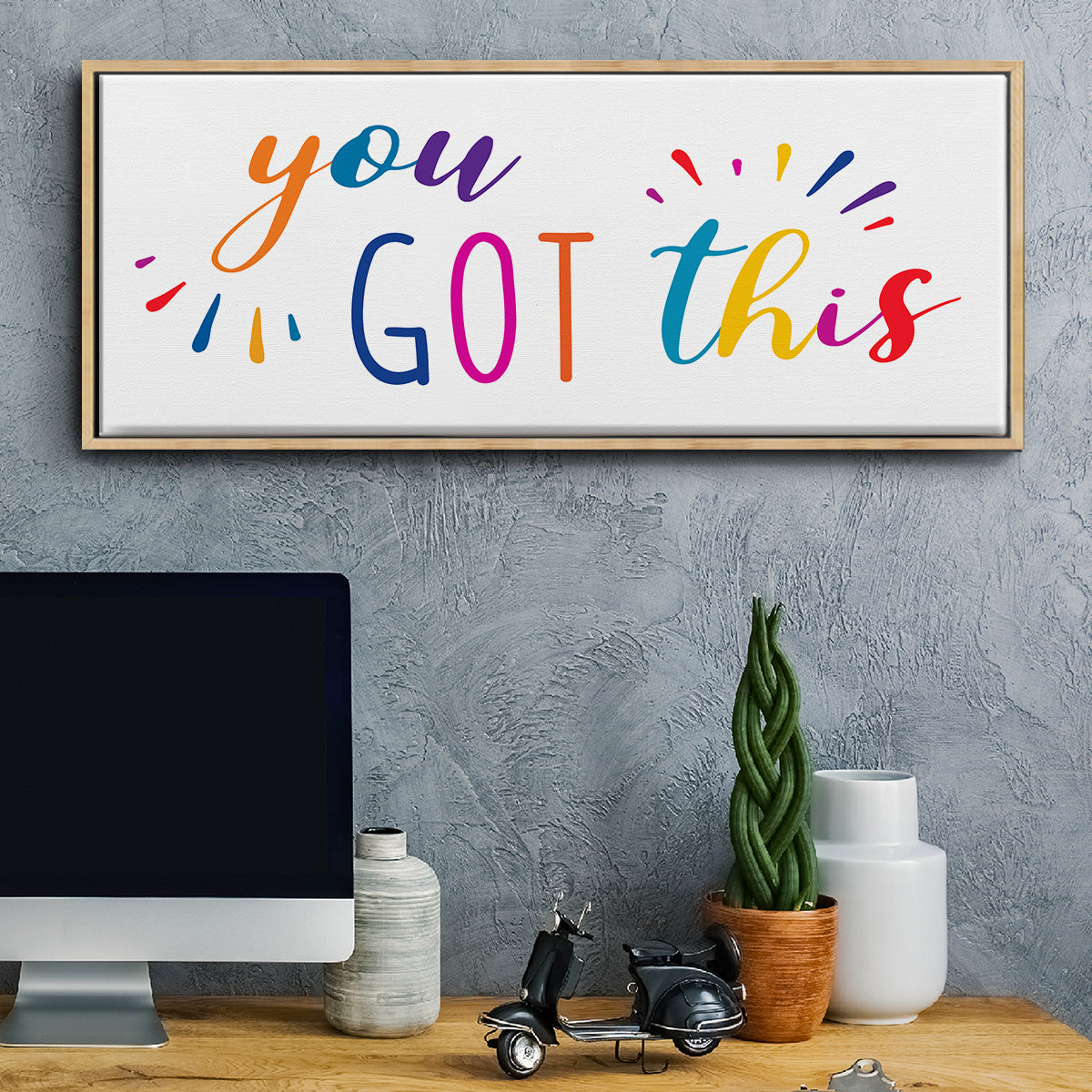 Rainbow Got This - Floater Framed Canvas Print
