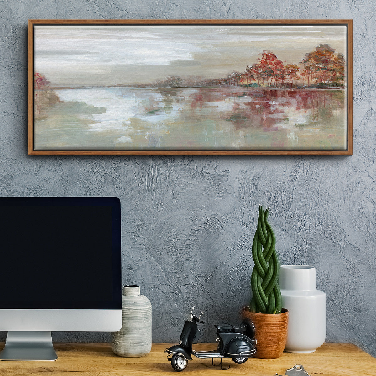 Scenic Sunrise - Floater Framed Canvas Print