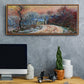 Road to Giverny in Winter, Sunset, 1885 - Floater Framed Canvas Print
