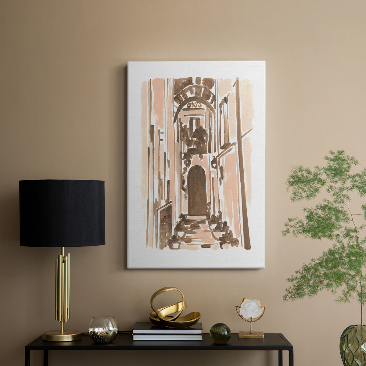 Blush Architecture Study IV - Canvas Art Print