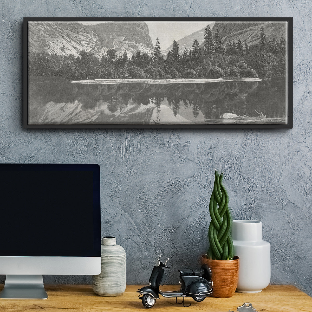 Mirror Lake, Yosemite Valley - Floater Framed Canvas Print