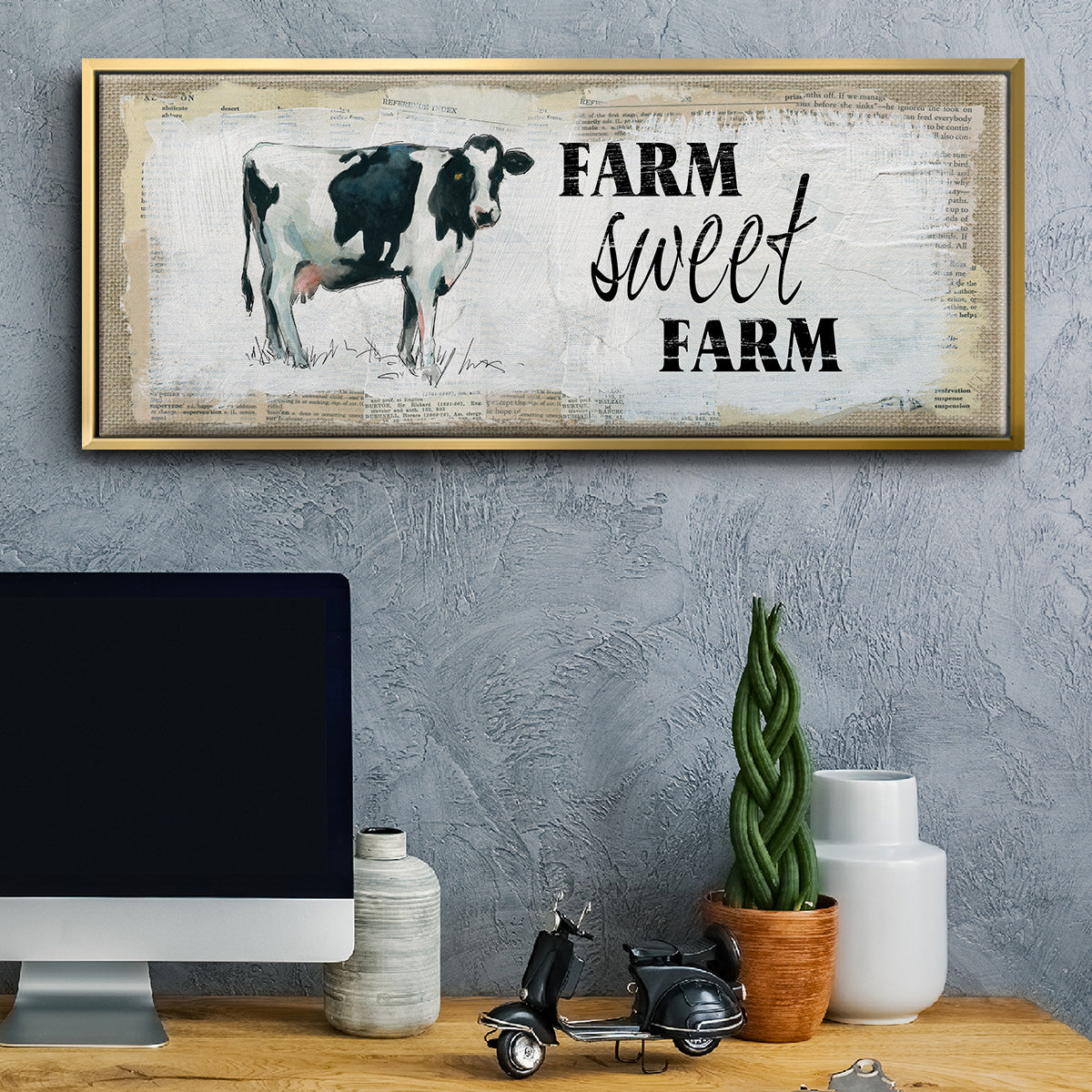 Farm Sweet Farm II - Floater Framed Canvas Print