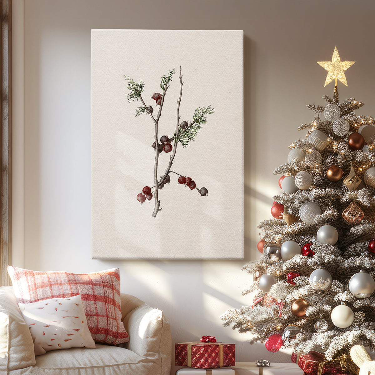 Pearled Night Serenade - Canvas Art Print