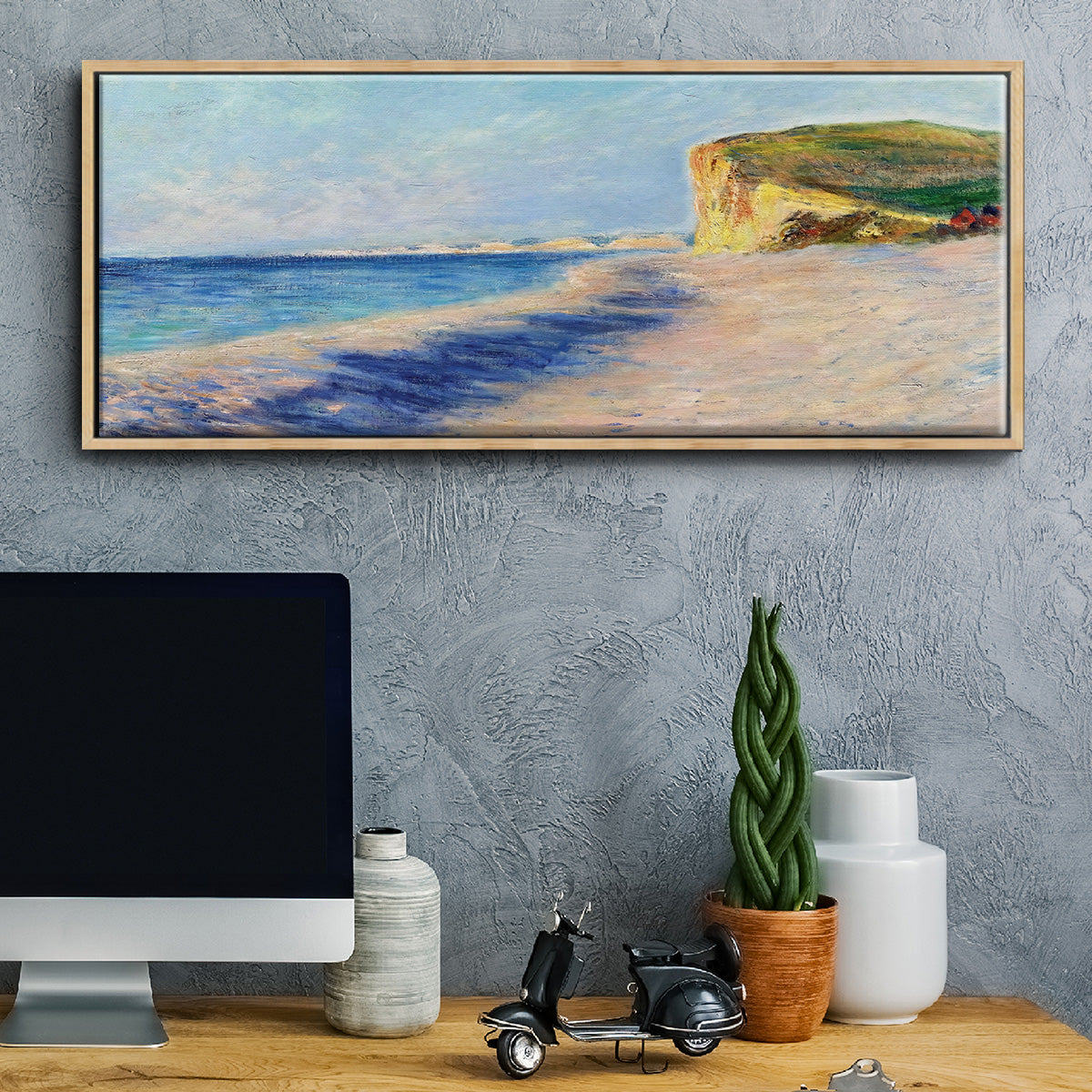 Pourville, Near Dieppe, 1882 - Floater Framed Canvas Print