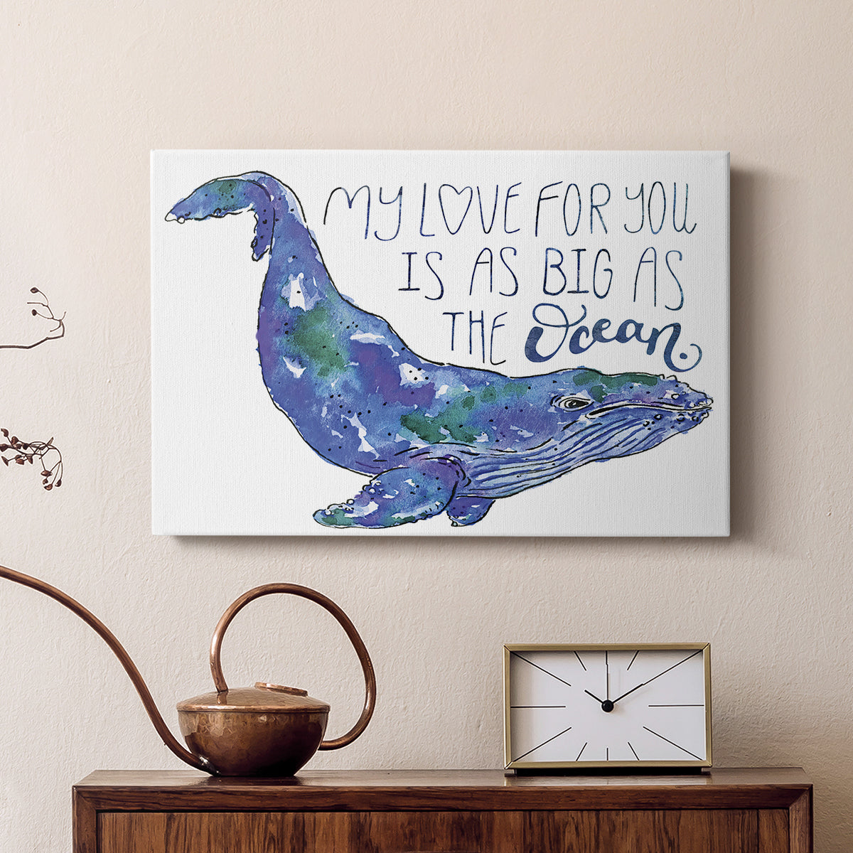 Whale Love II - Canvas Art Print