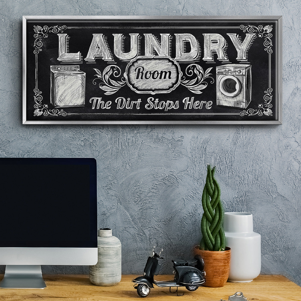 Dirt Stops Here - Floater Framed Canvas Print