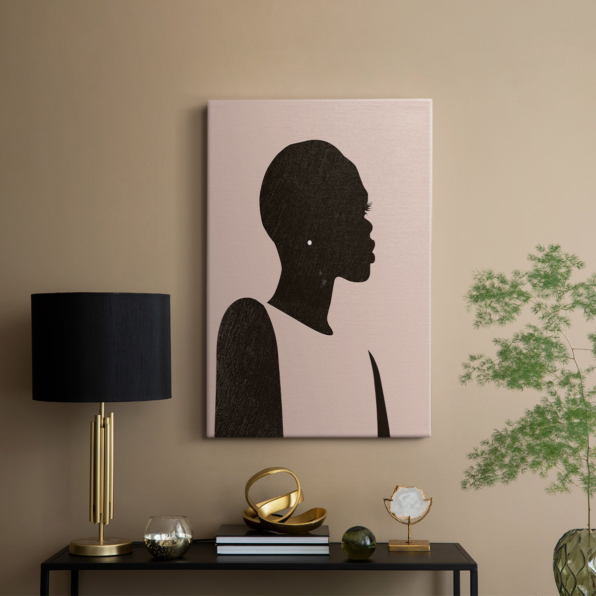 Pink Silhouette II - Canvas Art Print