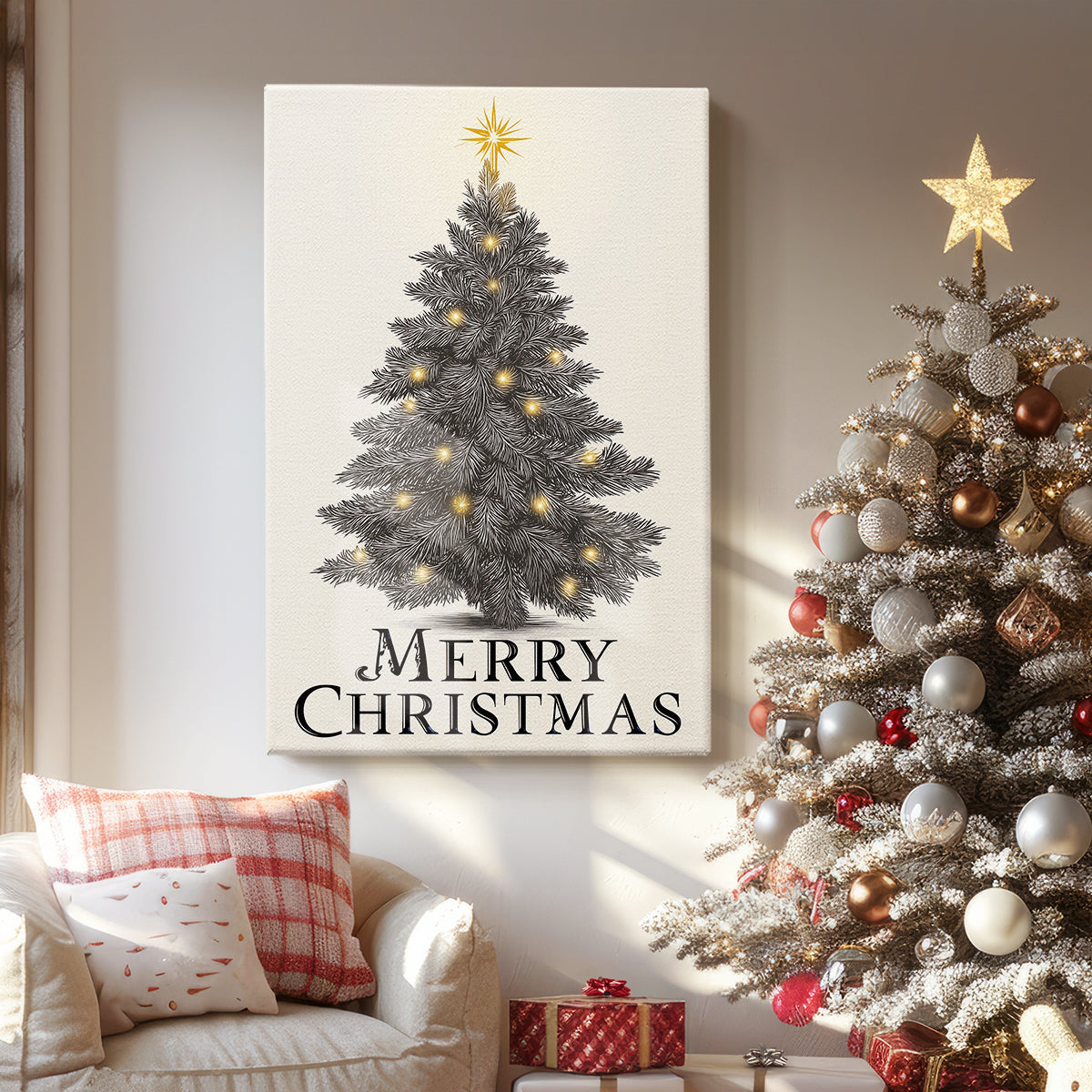 Snowwhite Carol of Evergreen - Canvas Art Print