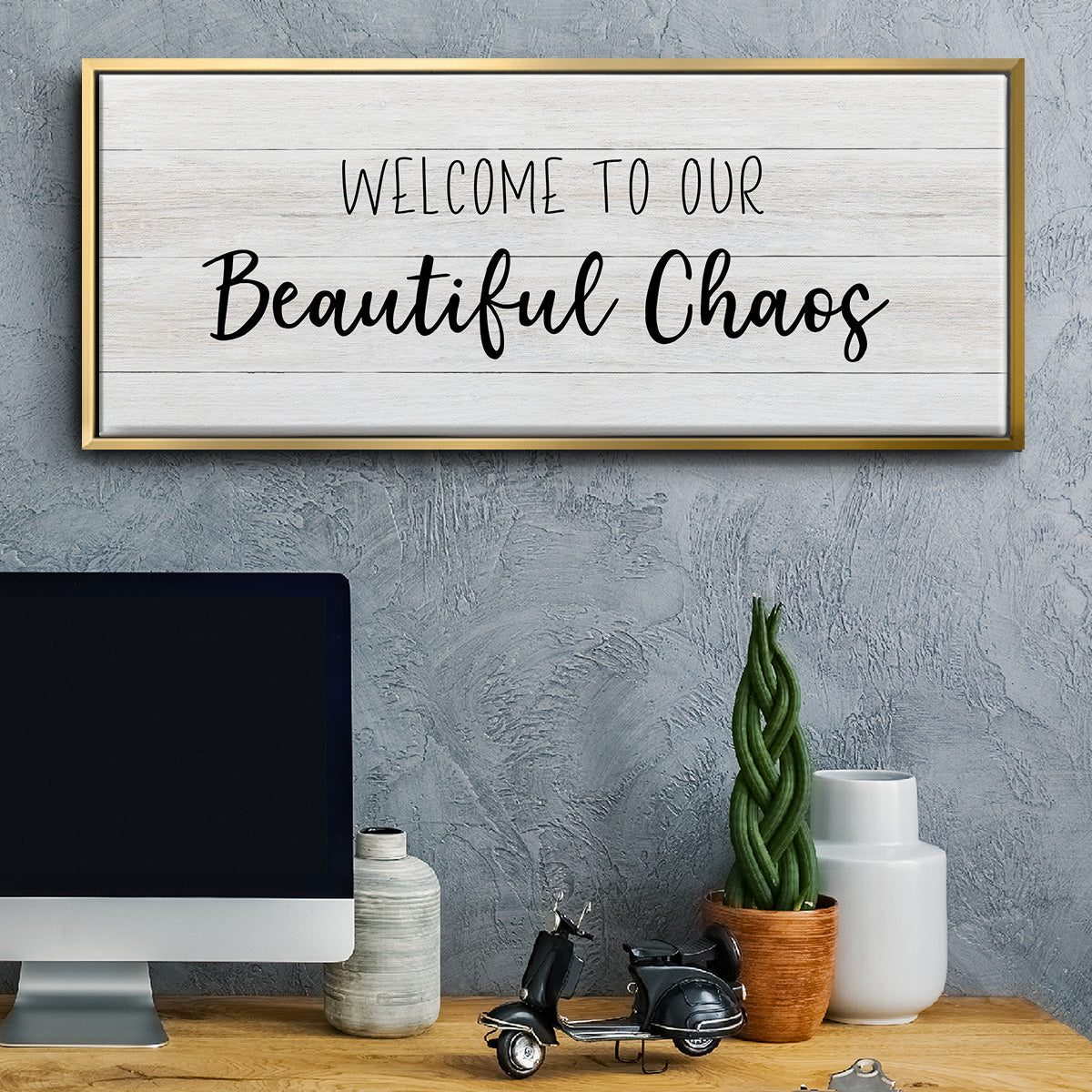 Beautiful Chaos - Floater Framed Canvas Print
