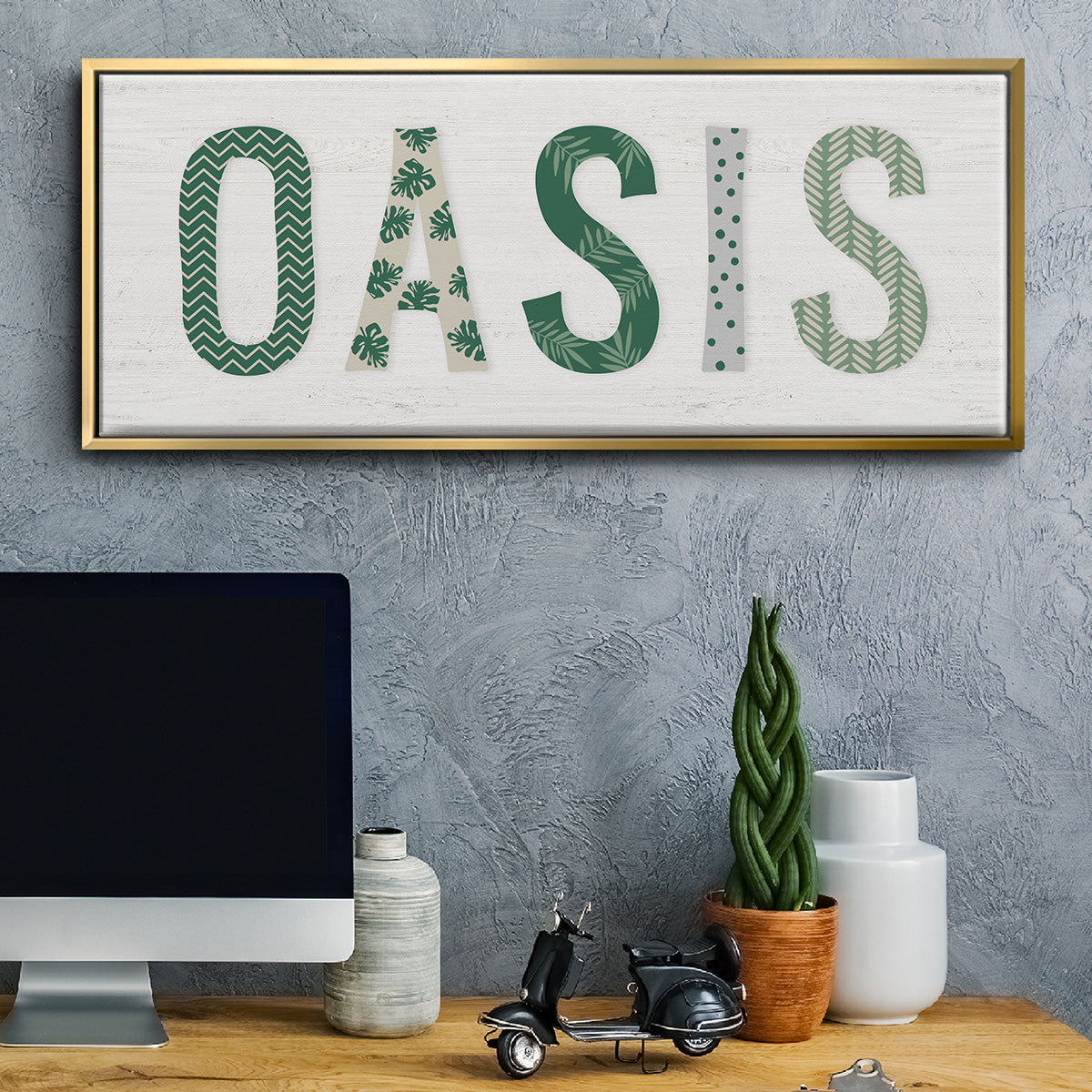 Oasis Cabana - Floater Framed Canvas Print