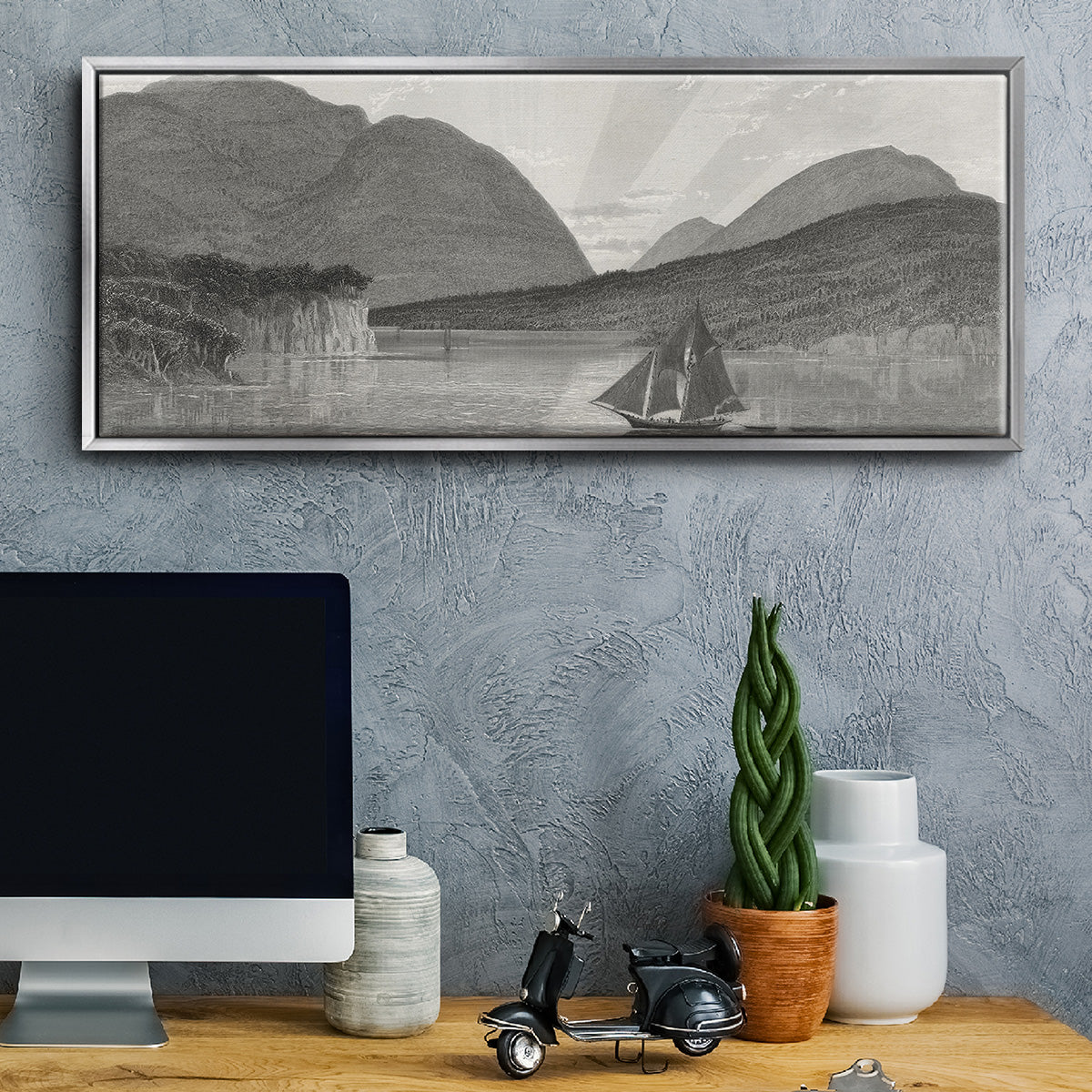 Mount Desert, Coast of Maine - Floater Framed Canvas Print