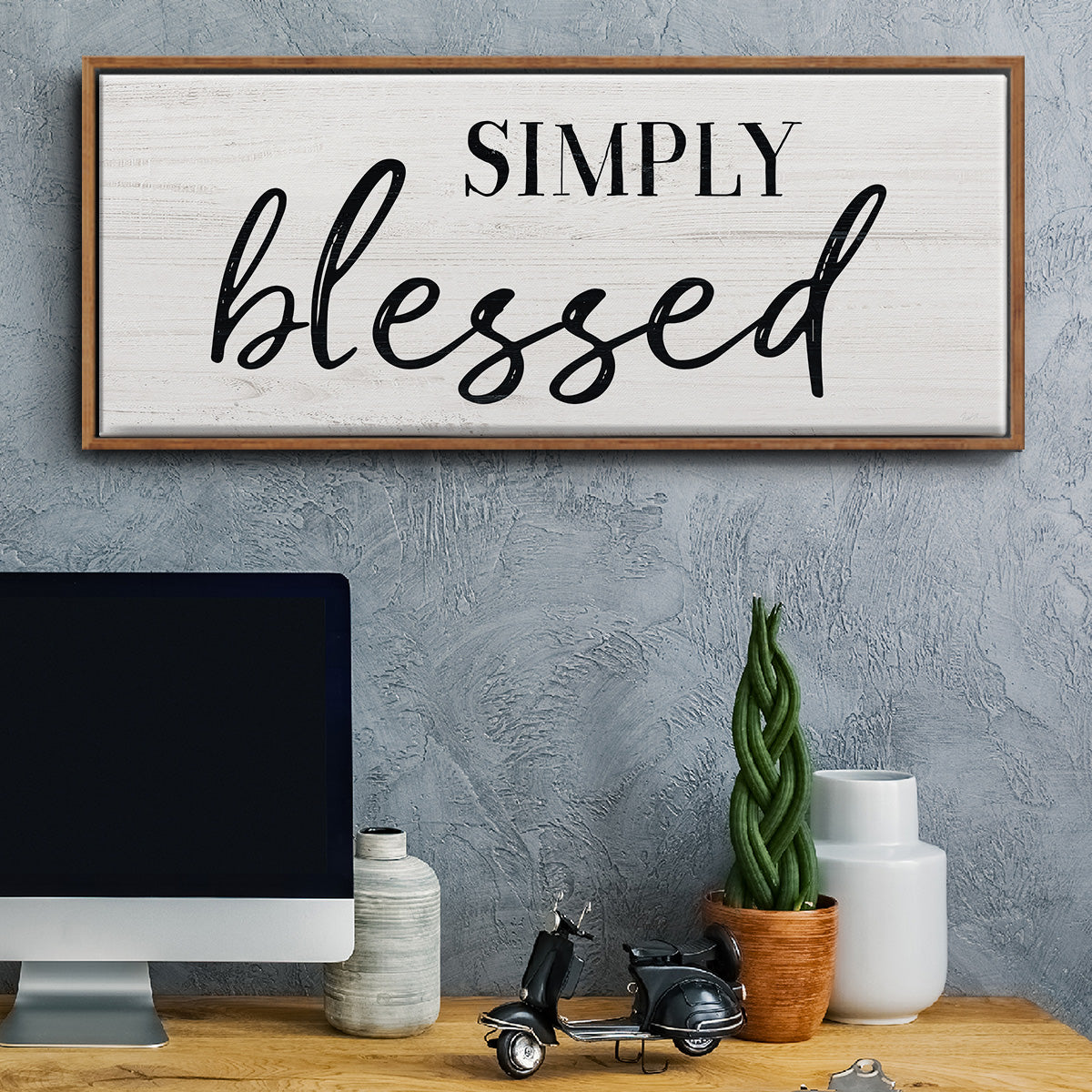 Simply - Floater Framed Canvas Print