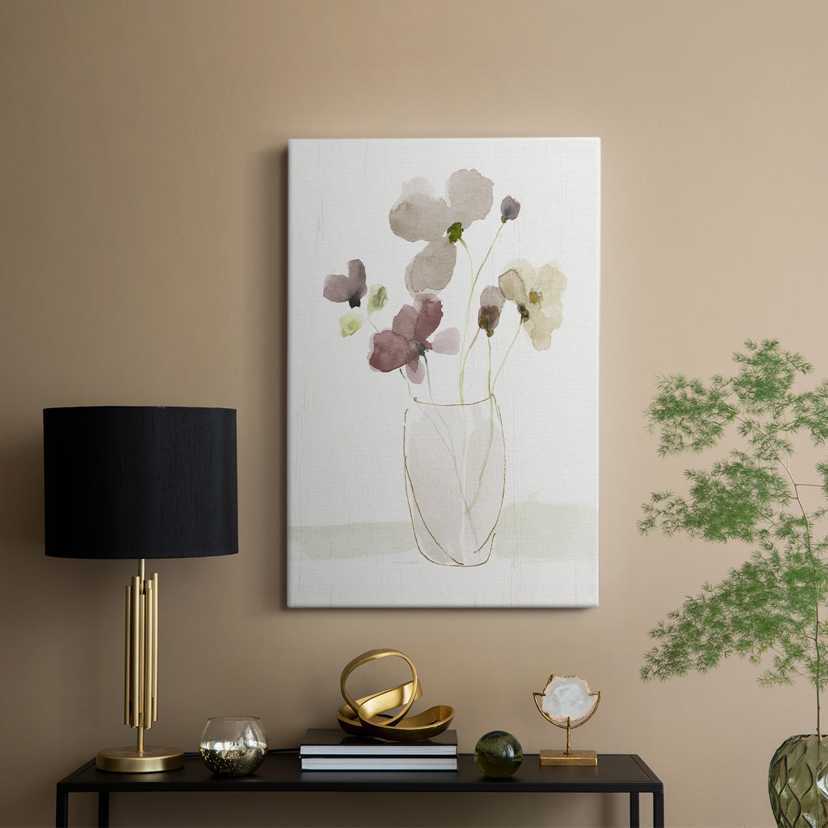 Choose Happy Bouquet II - Canvas Art Print