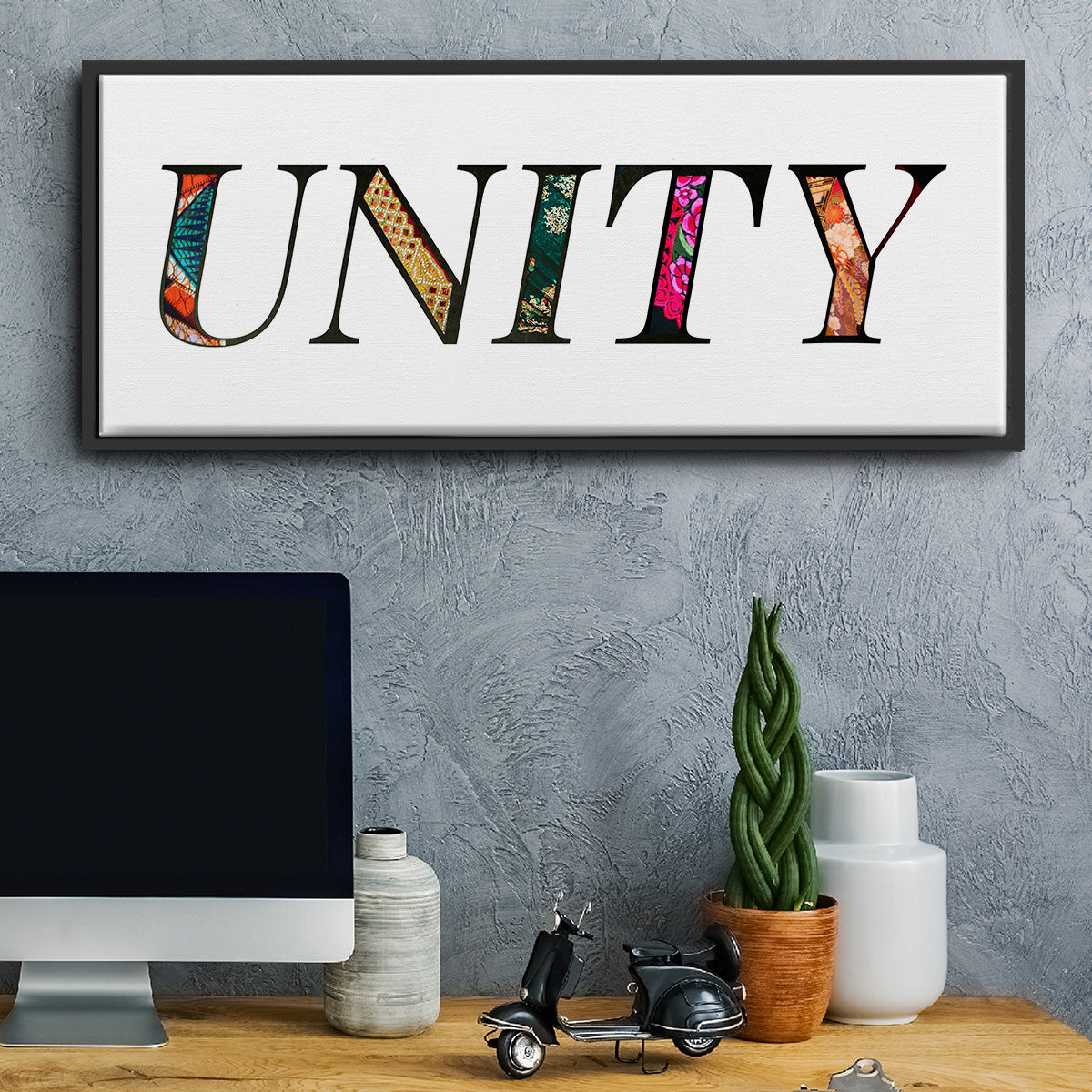 Unity - Floater Framed Canvas Print