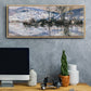 The Seine at Port Villez, Snow Effect, 1885 - Floater Framed Canvas Print