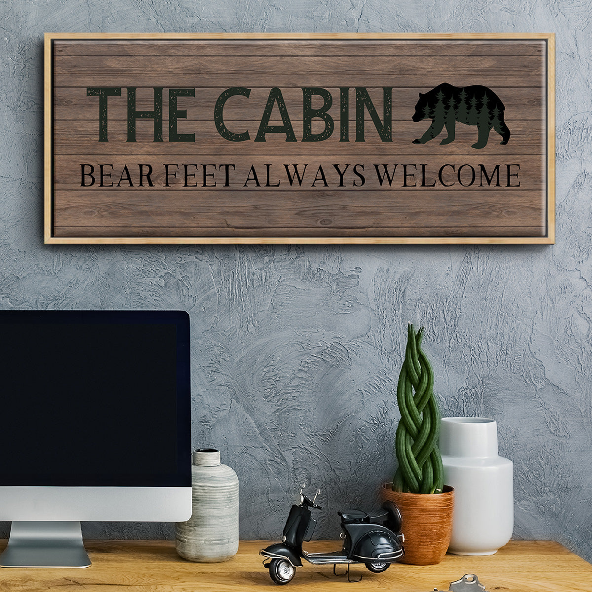 Bear Feet - Floater Framed Canvas Print