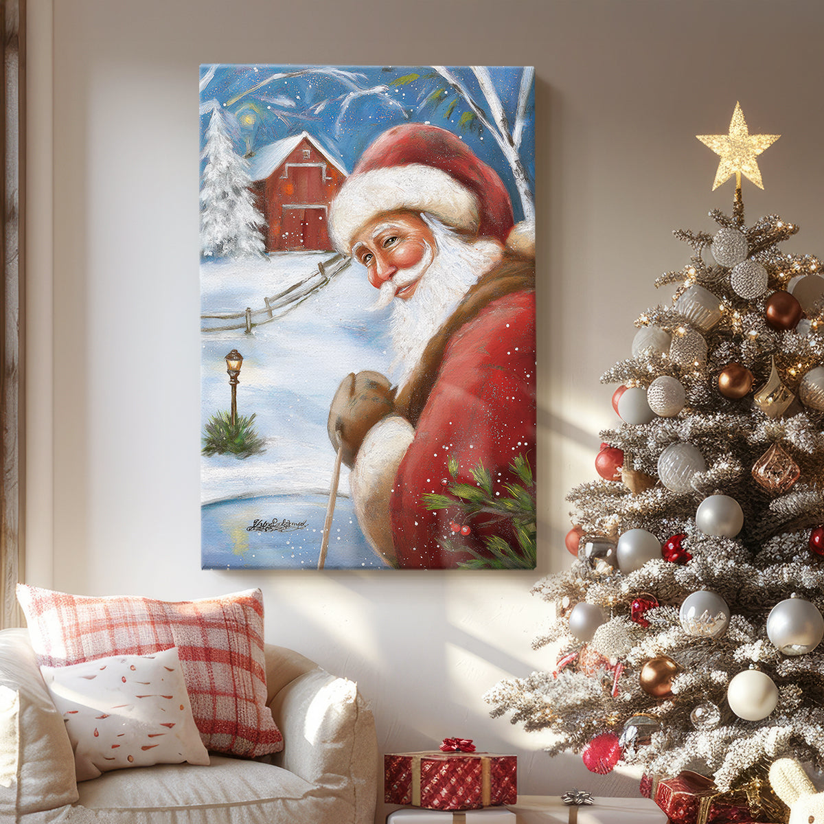 Pale Winter Fir Serenade - Canvas Art Print