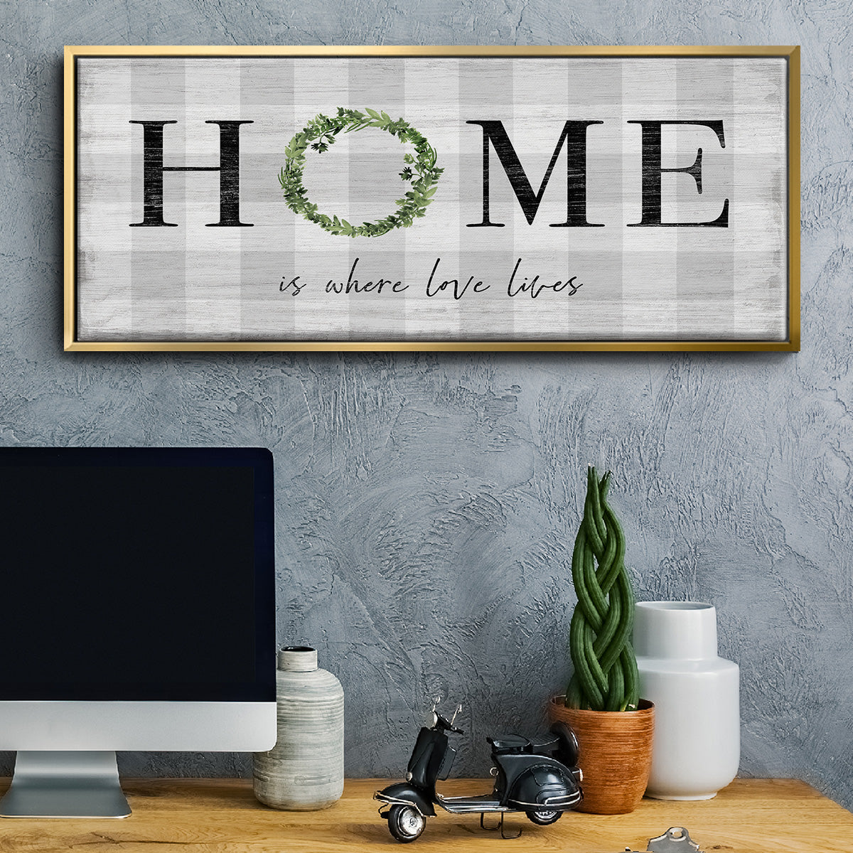 Where Love Lives - Floater Framed Canvas Print