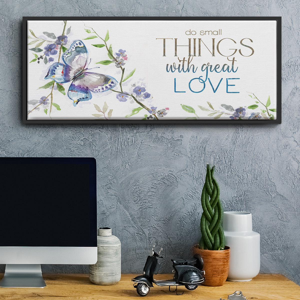 Small Things, Great Love - Floater Framed Canvas Print