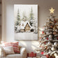 Frostlit Cottage at Dusk - Canvas Art Print