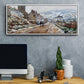 The Road in Vétheuil in Winter, 1879 - Floater Framed Canvas Print