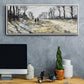 The Road, Effect of Snow at Sunset, 1869 - Floater Framed Canvas Print