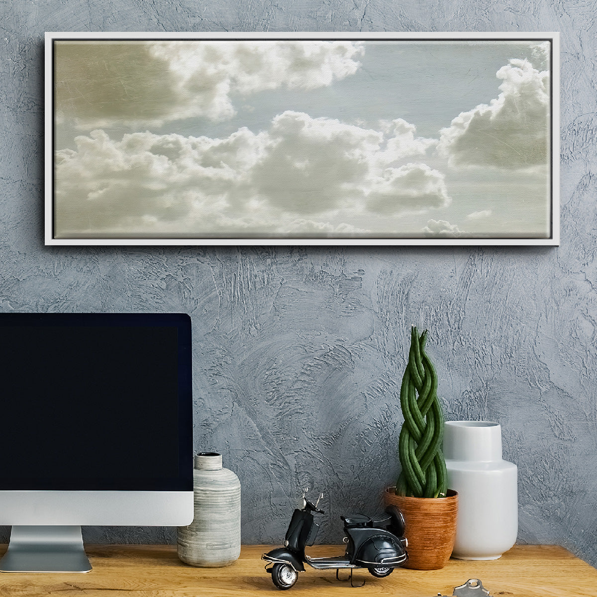 Sky Scrapers IV - Floater Framed Canvas Print