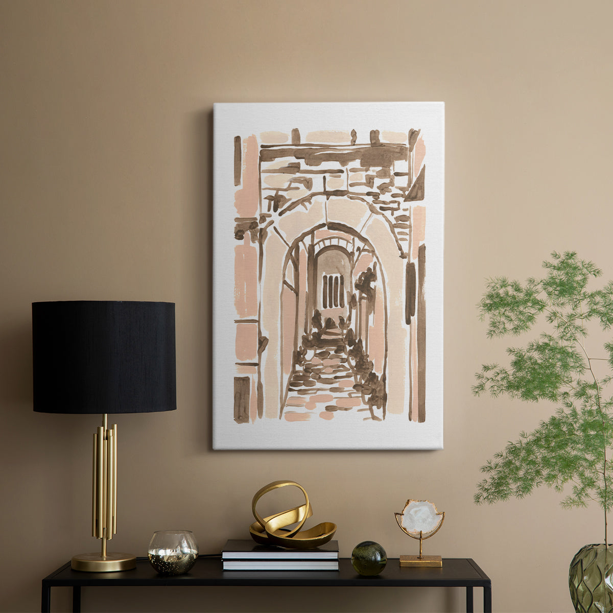Blush Architecture Study III - Canvas Art Print