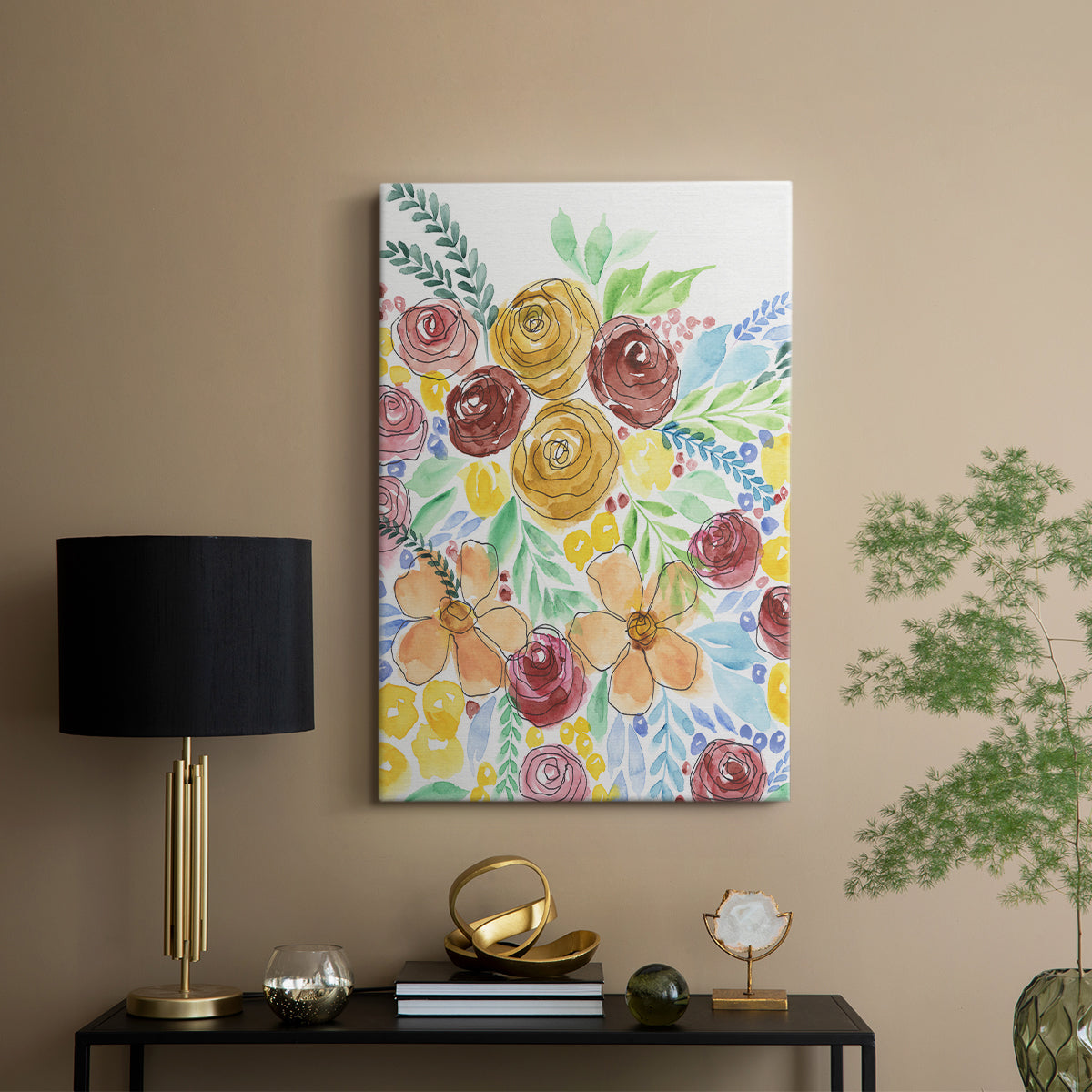 Flower Carousel I - Canvas Art Print