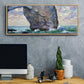The Manneport, Seen from Below, 1883 - Floater Framed Canvas Print