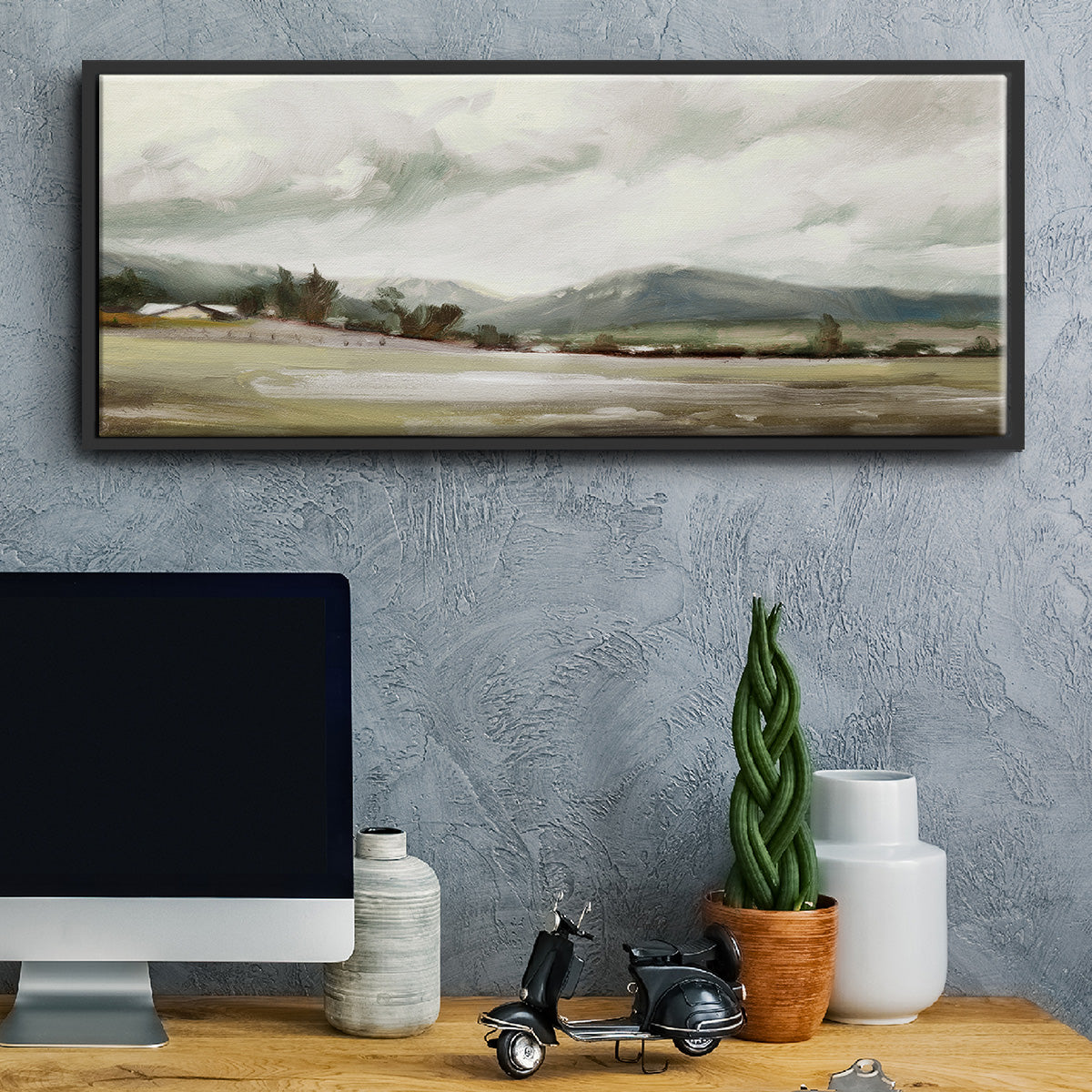 Big Sky Valley - Floater Framed Canvas Print