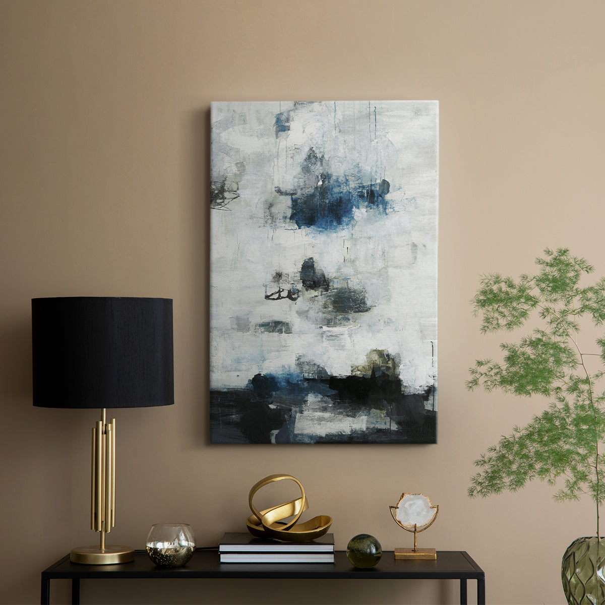 Black & Blue - Canvas Art Print