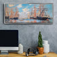The Sea, Port in Amsterdam, 1874 - Floater Framed Canvas Print