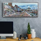 Road to Vétheuil in Winter - Floater Framed Canvas Print