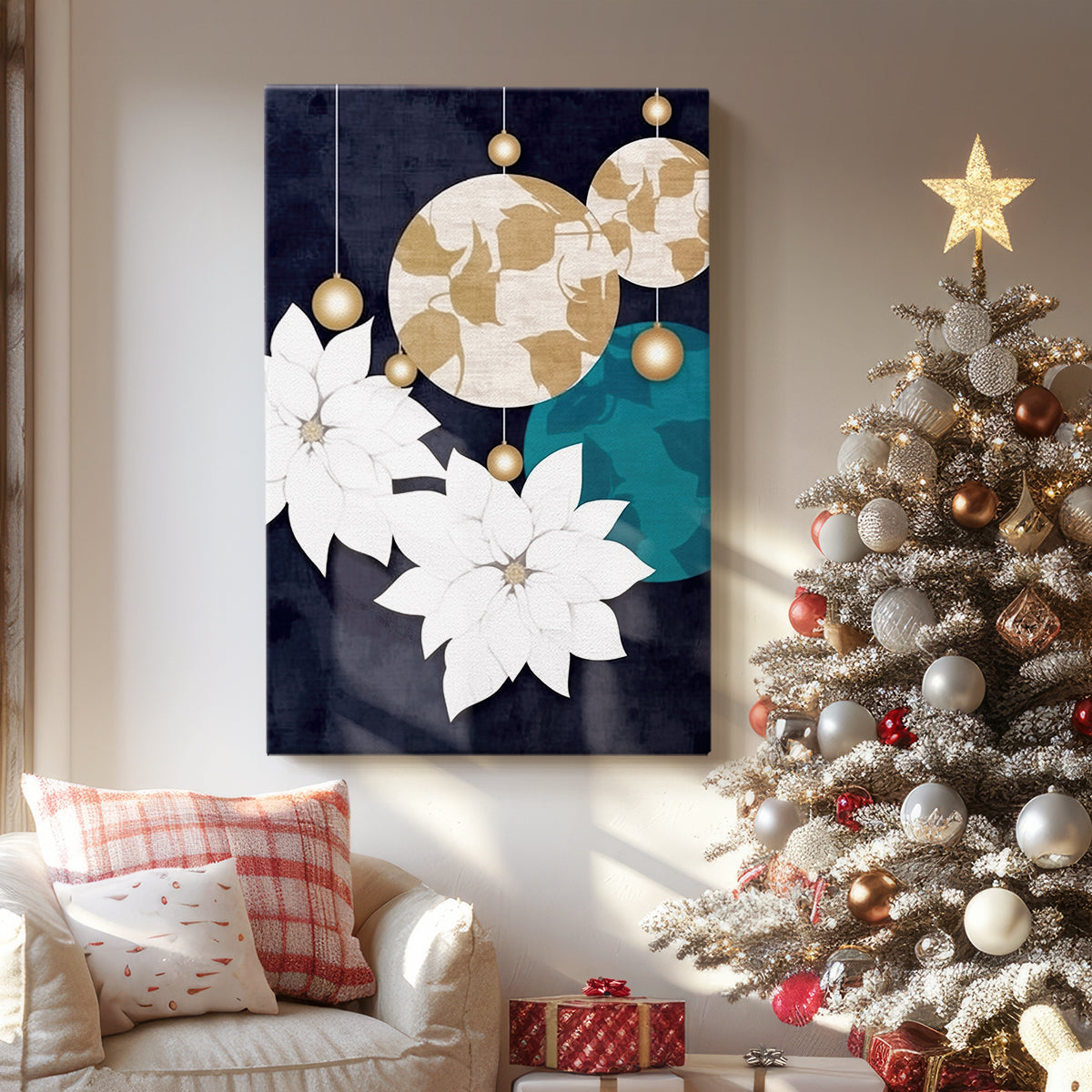 Soft Linen Carols Serenade - Canvas Art Print